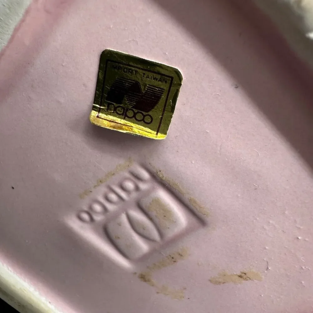 Vintage Baby Rocking Horse Planter Pink Kitsch Napco Taiwan Catch All Storage - Picture 8 of 12